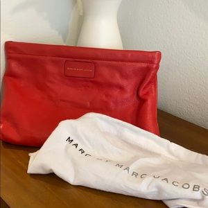 Red Leather Marc by Marc Jacobs Large Clutch Bag